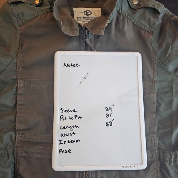 Lucky Brand Clothing Military Style Jacket Army Green Womens Large 06-KH1 - Picture 10 of 10